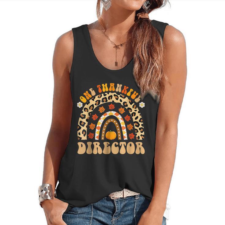 Director One Thankful Fall Teacher Women Life Flowy Tank