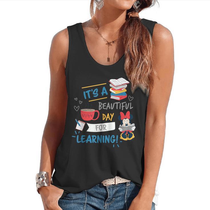 Disney Minnie Mouse Beautiful Day For Learning Teacher's Day Flowy Tank