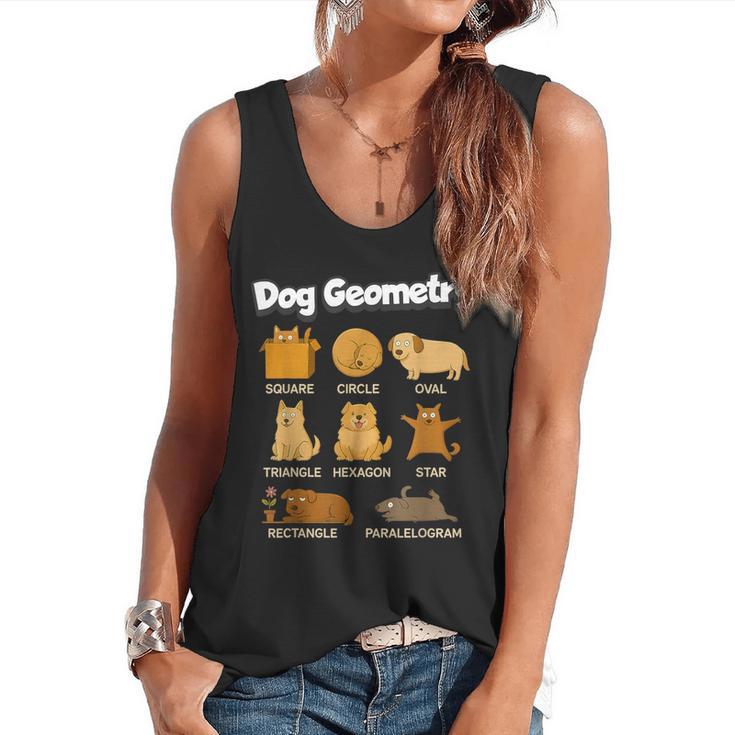 Dog Geometry Math Teacher Back To School STEM Humor Flowy Tank