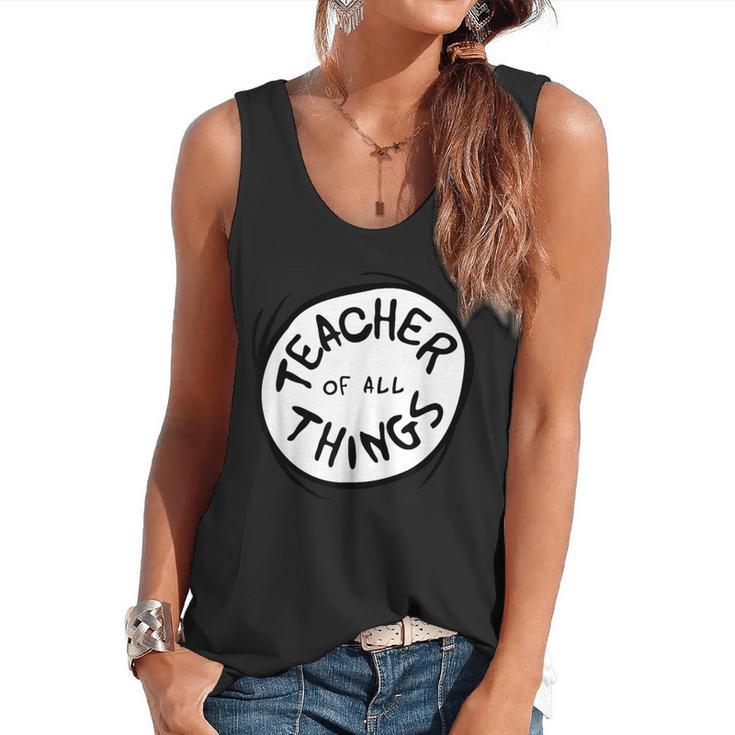 Dr Seuss Teacher Of All Things Red Emblem Flowy Tank