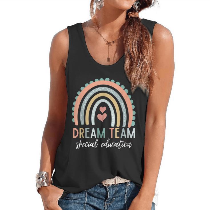 Dream Team Special Education Teacher ED SPED Squad Rainbow Flowy Tank