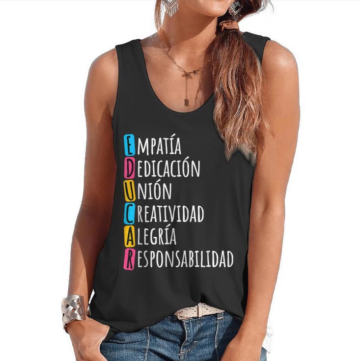 Educar Bilingual Spanish Teacher Flowy Tank