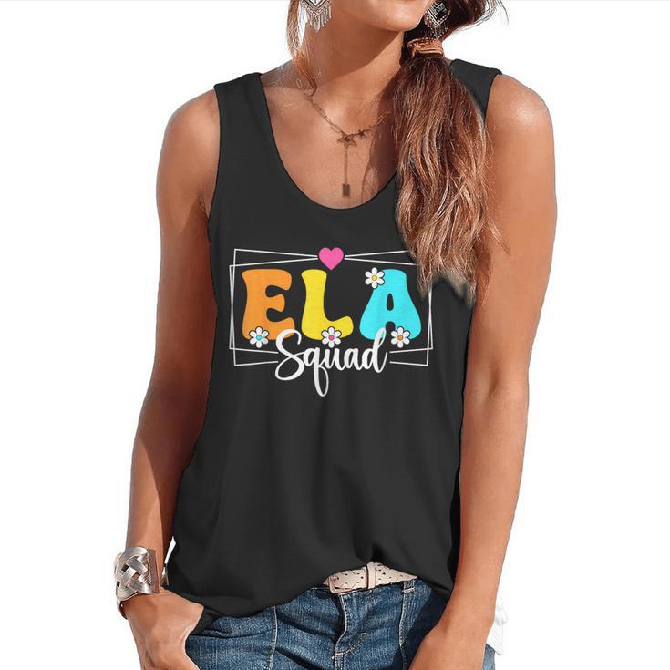 ELA Squad Teacher Back To School English Language Arts Flowy Tank