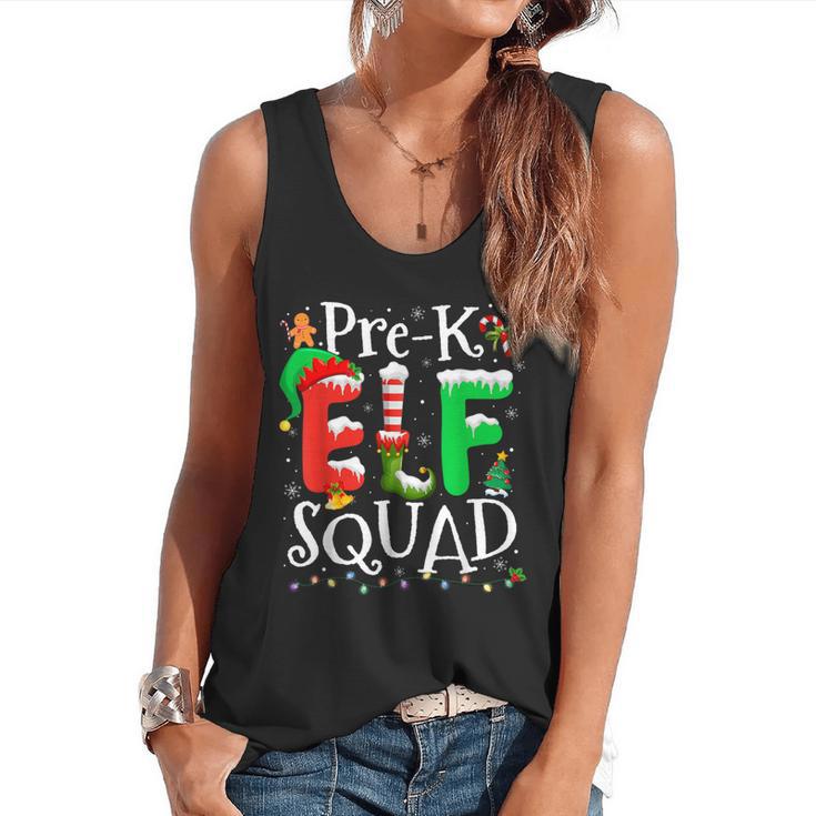 Elf Squad Pre-k Teacher Christmas Child Xmas Flowy Tank