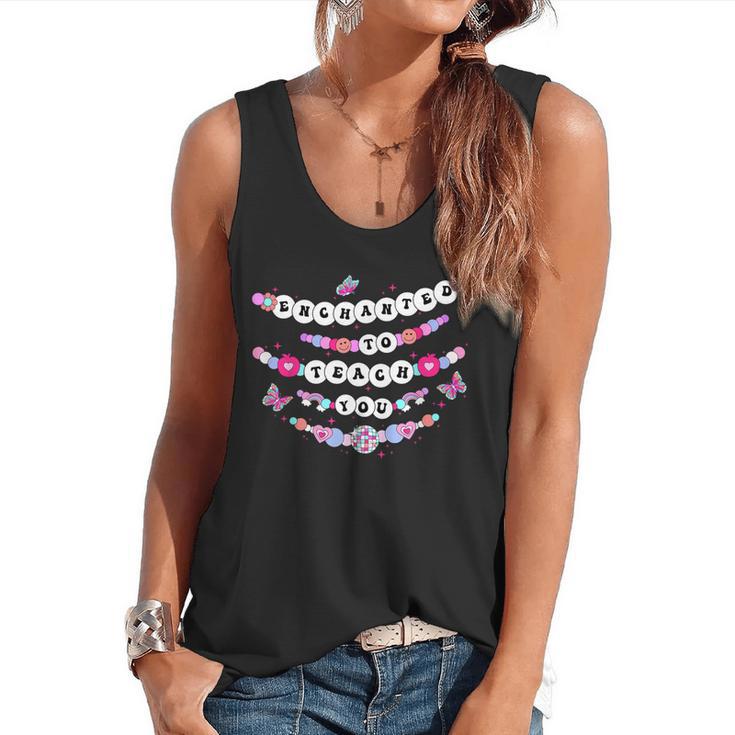 Enchanted To Teach You Bracelet Teacher Back To School Flowy Tank