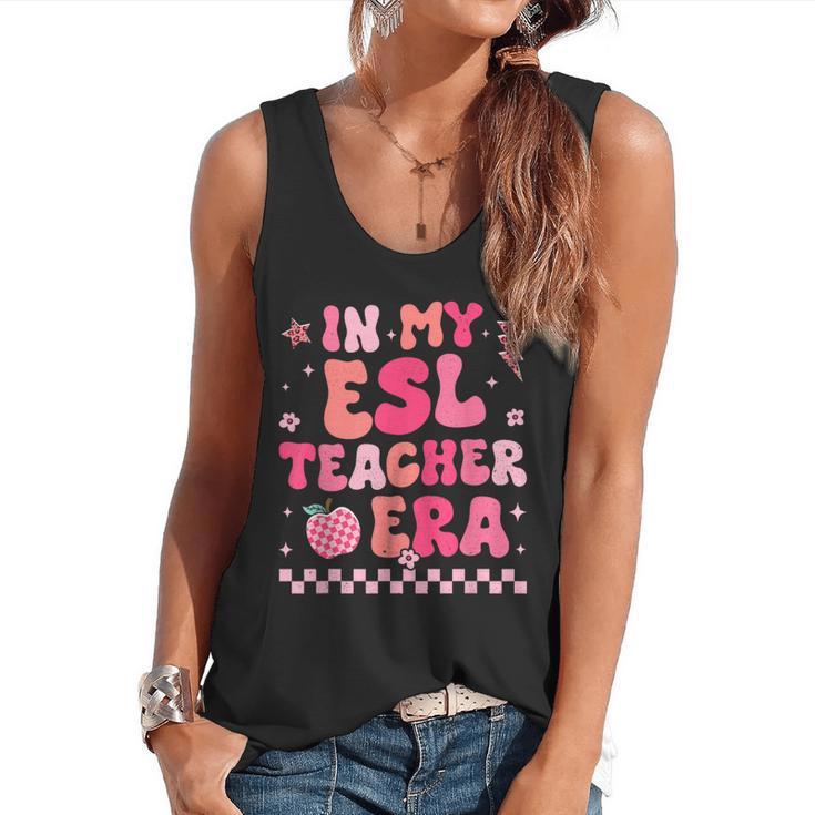 In My Esl Teacher Era Back To School ESL Teacher Groovy Flowy Tank