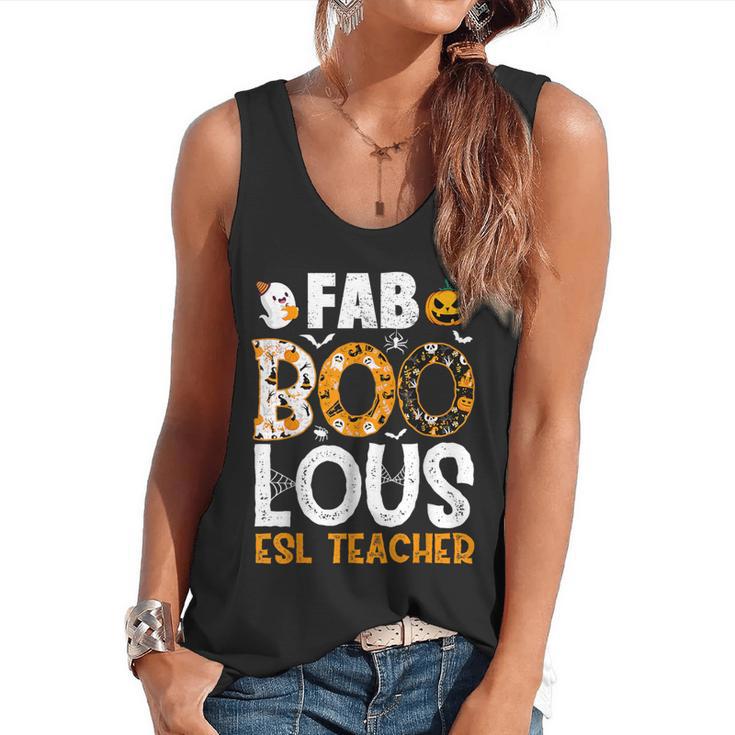 Faboolous ESL ESOL Teacher Spooky Teacher Halloween Costume For Men Women Flowy Tank