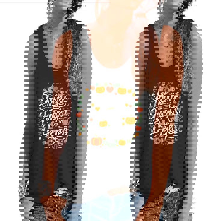 Fall Special Education Teacher Pumpkin Autumn Halloween Flowy Tank