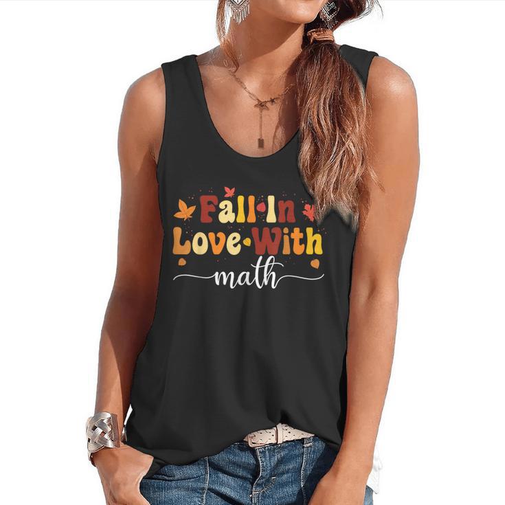 Fall Teacher Fall In Love With Math Math Thanksgiving Flowy Tank