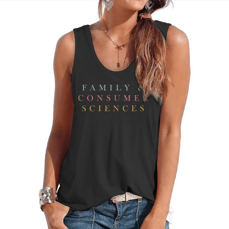 FCS Teacher Family And Consumer Sciences Minimalist Teacher Flowy Tank