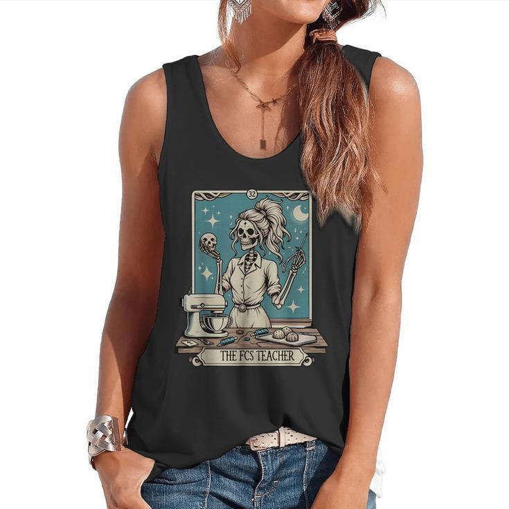 FCS Teacher Skeleton Halloween Family And Consumer Science Flowy Tank