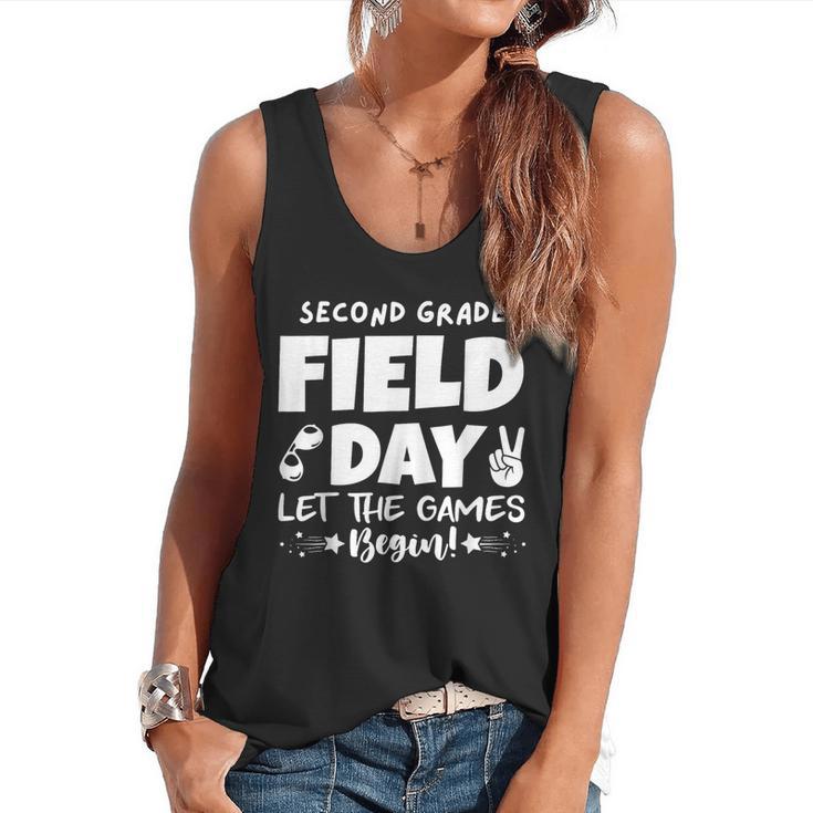 Field Day Second 2nd Grade Orange 2025 Boy Girl Teacher Flowy Tank
