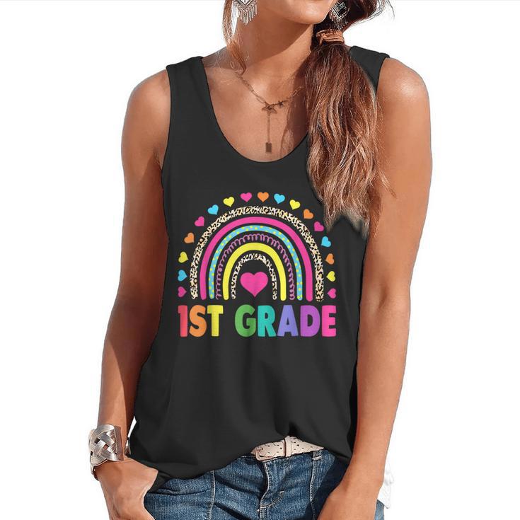 First Grade Rainbow Girls Boys Teacher Team 1st Grade Squad Flowy Tank