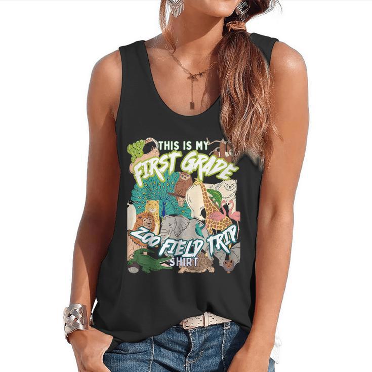 First Grade Zoo Field Trip Matching Student Teacher Class Flowy Tank