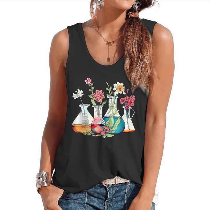 Floral Beakers Chemistry Lab Teacher Flowy Tank