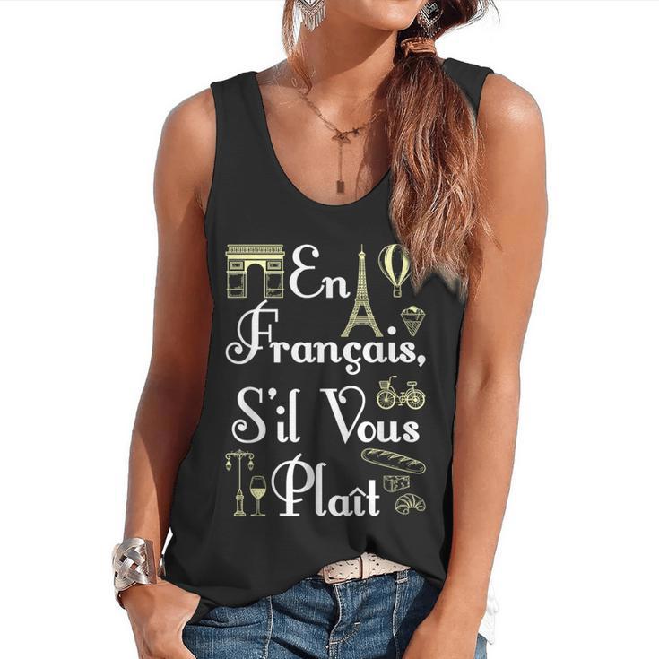French Teacher En Francais S'Il Vous Plait End Of Year Flowy Tank