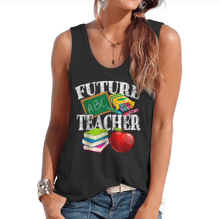 Future Teacher With Canyon And Book Teacher Men Women Girls Kids Flowy Tank