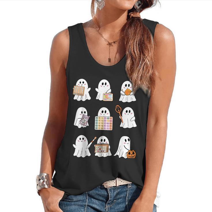 Ghost Speech Therapy Teacher Spooky Season Halloween Flowy Tank