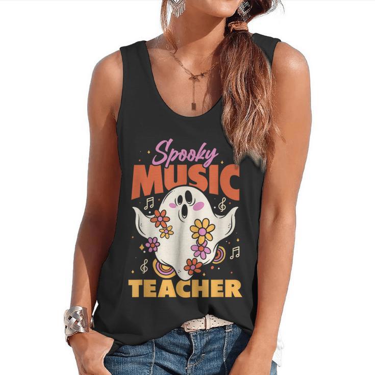 Groovy Faboolous Spooky Music Teacher Halloween Men Women Flowy Tank