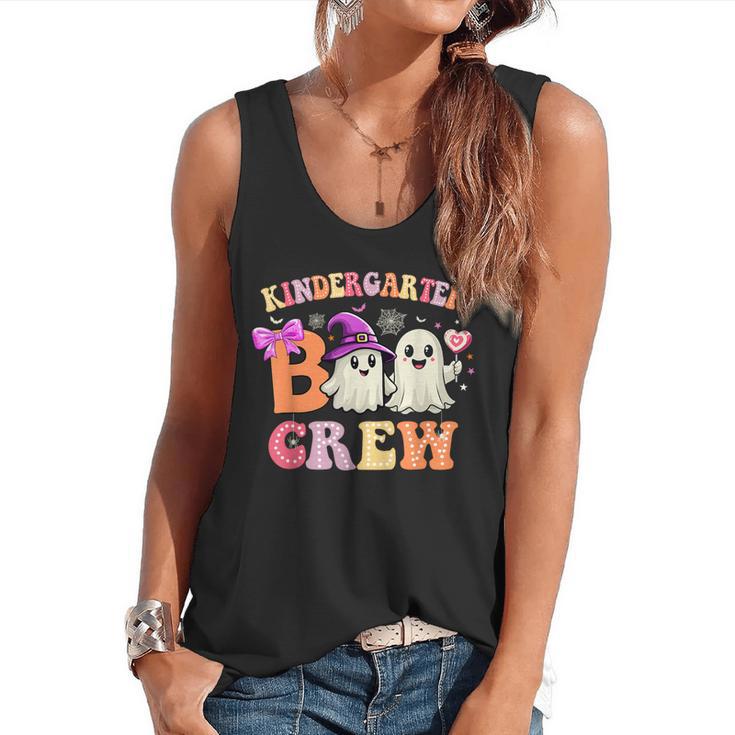 Groovy Kindergarten Boo Crew Kinder Halloween Teacher Kids Flowy Tank