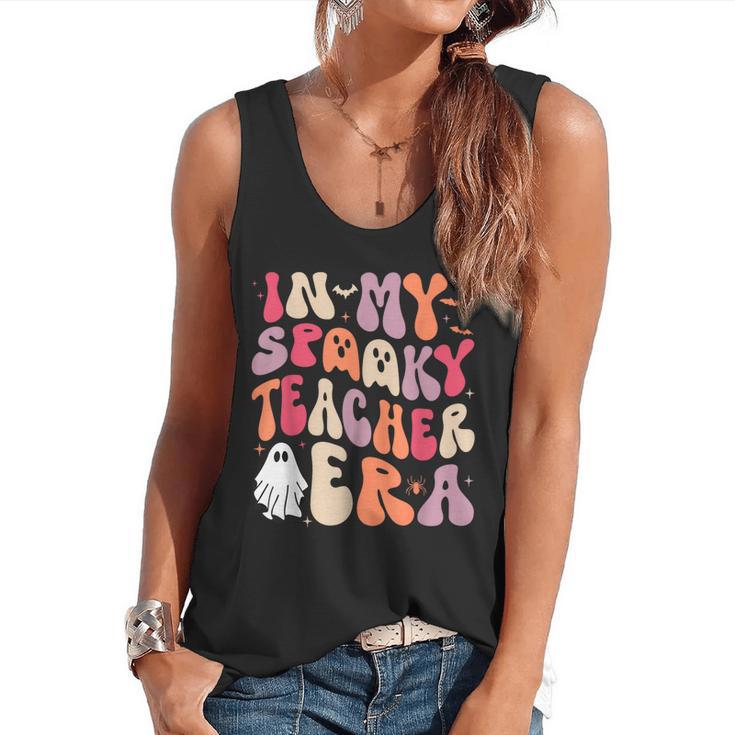 Groovy In My Spooky Teacher Era Halloween Party Boo Flowy Tank
