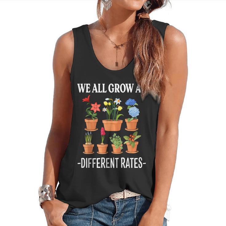 We All Grow At Different Rates Back To School Teacher Flowy Tank