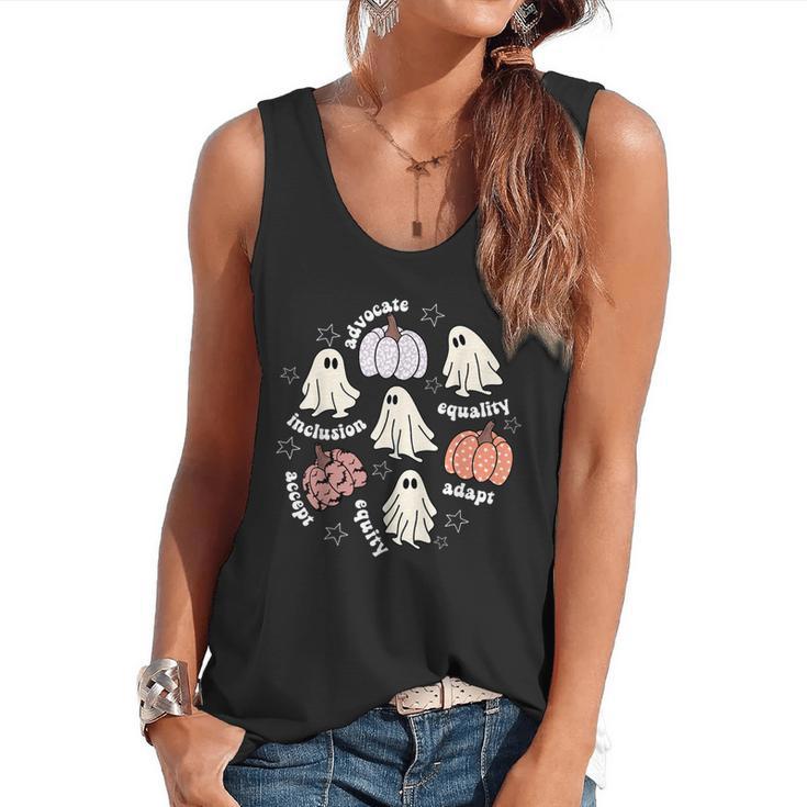Halloween Advocate Heat Transfers Special Education Teacher Men Women Flowy Tank