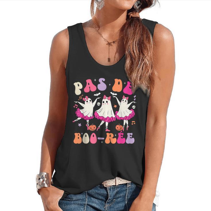 Halloween Dance Teacher Pas De Boo-Ree Ghost Ballet Dancer Flowy Tank