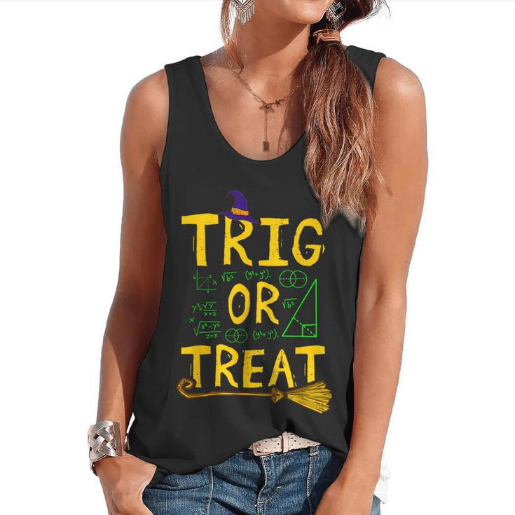 Halloween Math Teacher Trig Or Treat Student School College Flowy Tank
