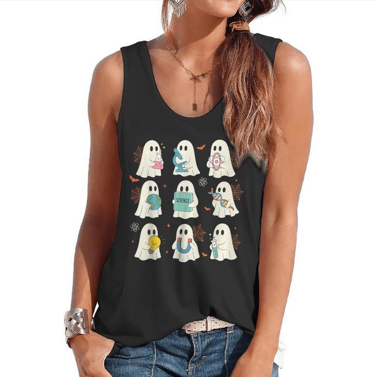 Halloween Science Teacher Student Ghost Laboratory Men Women Flowy Tank