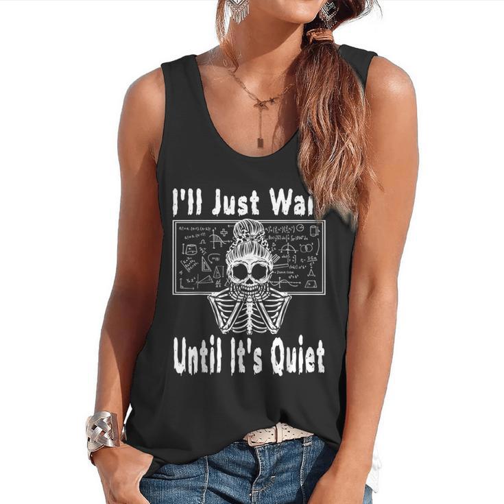 Halloween Teacher Math I'Ll Just Wait Until It's Quiet Flowy Tank, trending gift