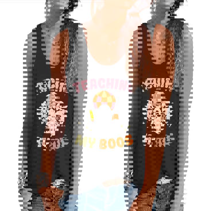 Halloween Teacher Teaching My Boos Costume Teacher Men Women Flowy Tank