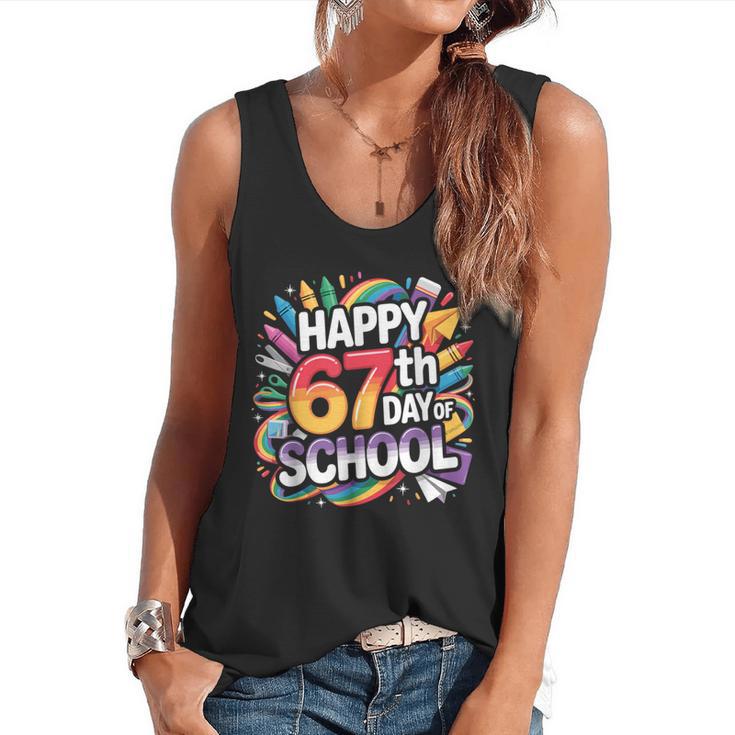 Happy 67 Days Of School Meme 100 Day Of School Teacher 6 7 Flowy Tank