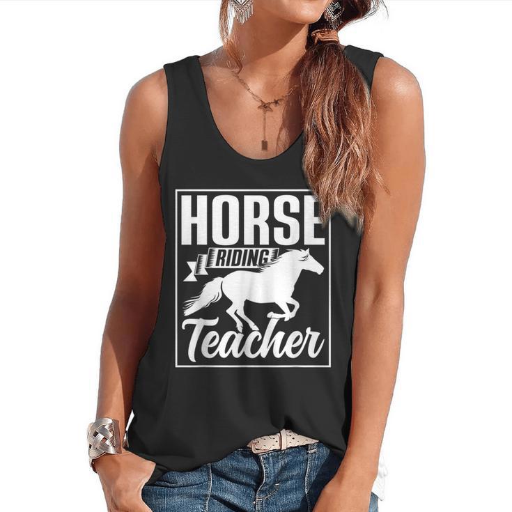 Horse Riding Teacher Rider Lover Equestrian Men Women Kids Flowy Tank
