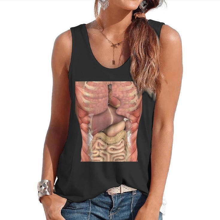 Human Muscles Organs Scary Anatomy Teacher Halloween Costume Flowy Tank