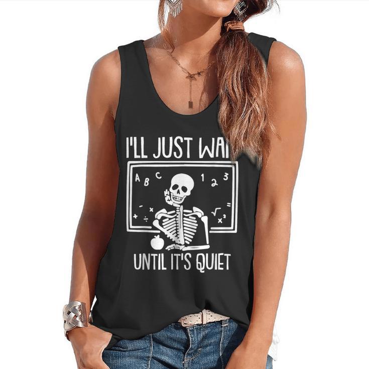 Ill Just Wait Until Its Quiet Teacher Lazy Halloween Costume Flowy Tank