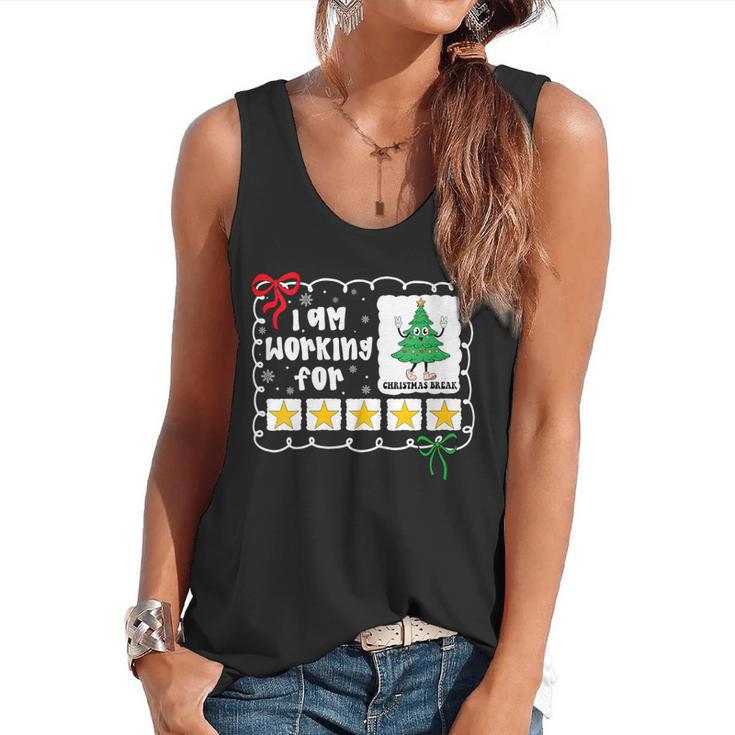 I'm Working For Christmas Break 5 Stars Christmas Teacher Flowy Tank