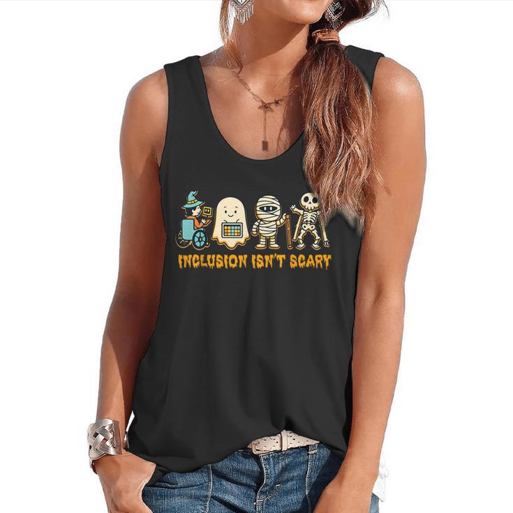 Inclusion Isn't Scary Halloween Sped Teacher Women Men Flowy Tank