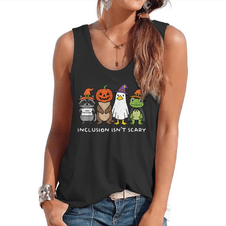 Inclusion Isn't Scary SLP Halloween Sped Teacher Animal Flowy Tank