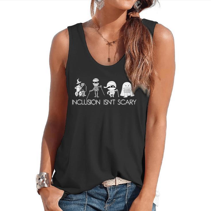 Inclusion Isn't Scary Slp Halloween Sped Teacher Ghost Mummy Flowy Tank