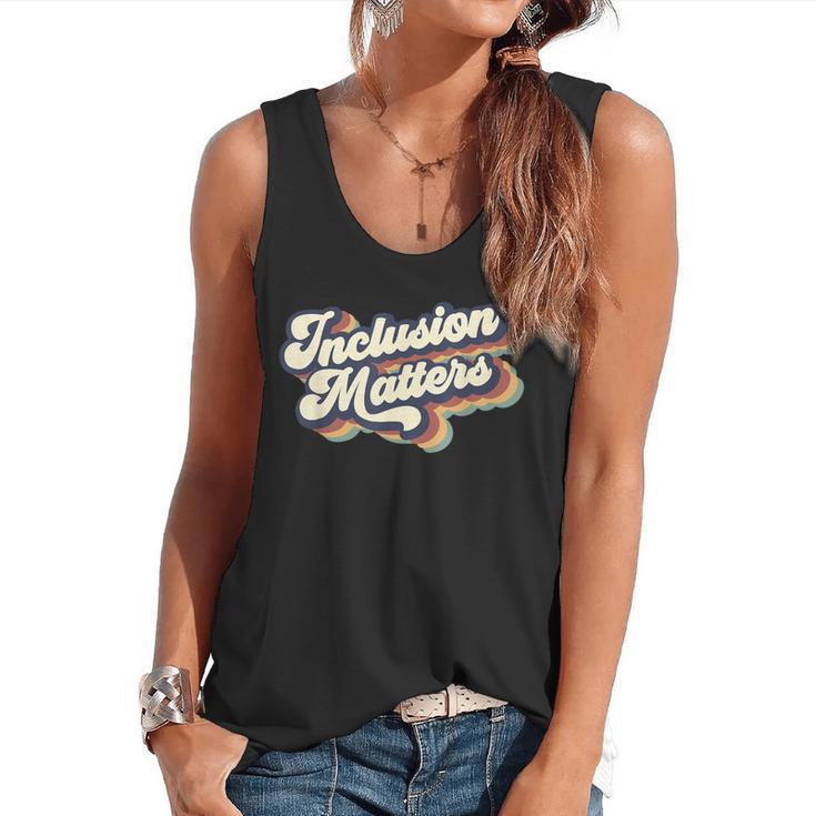 Inclusion Matters Retro Special Education Teacher Women Flowy Tank