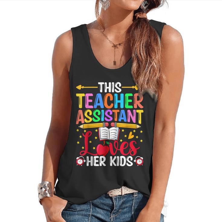 Instructional Assistant Loves Her Kids Teacher Assistant Flowy Tank