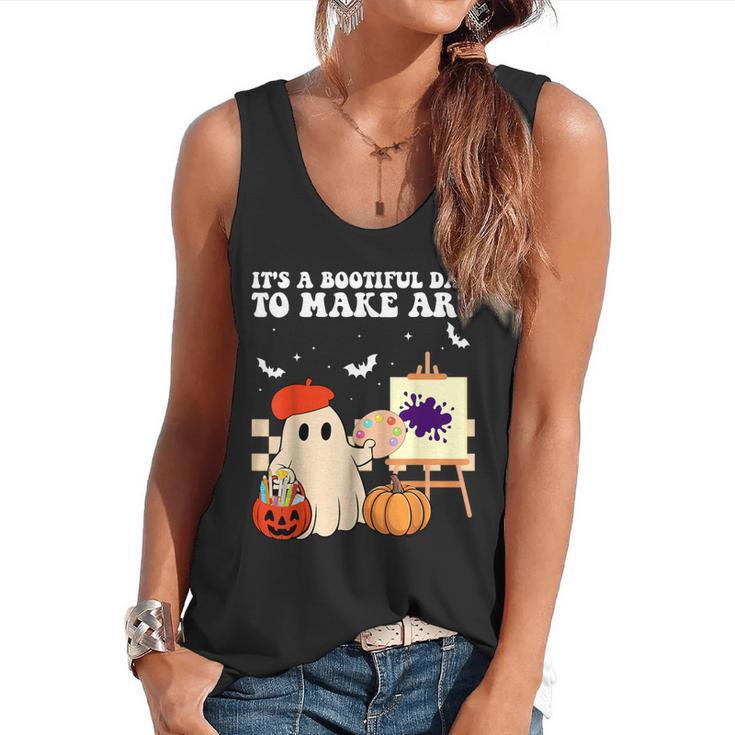 It's A Bootiful Day To Make Art Groovy Art Teacher Halloween Flowy Tank