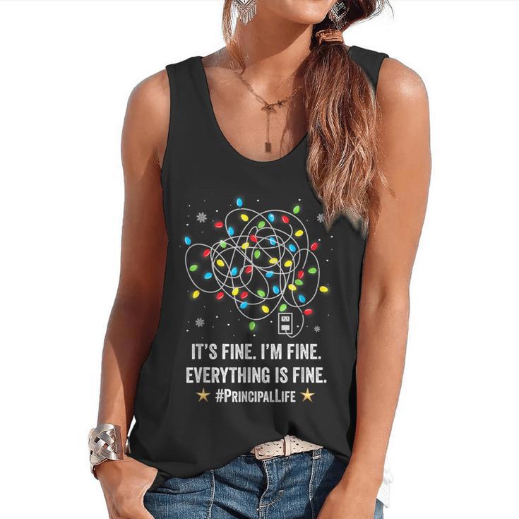 It's Fine I'm Fine Christmas Light Principal Teacher Xmas Men Women Flowy Tank, trending gift It's Fine I'm Fine Christmas Light Principal Teacher Xmas Men Women Flowy Tank, trending gift