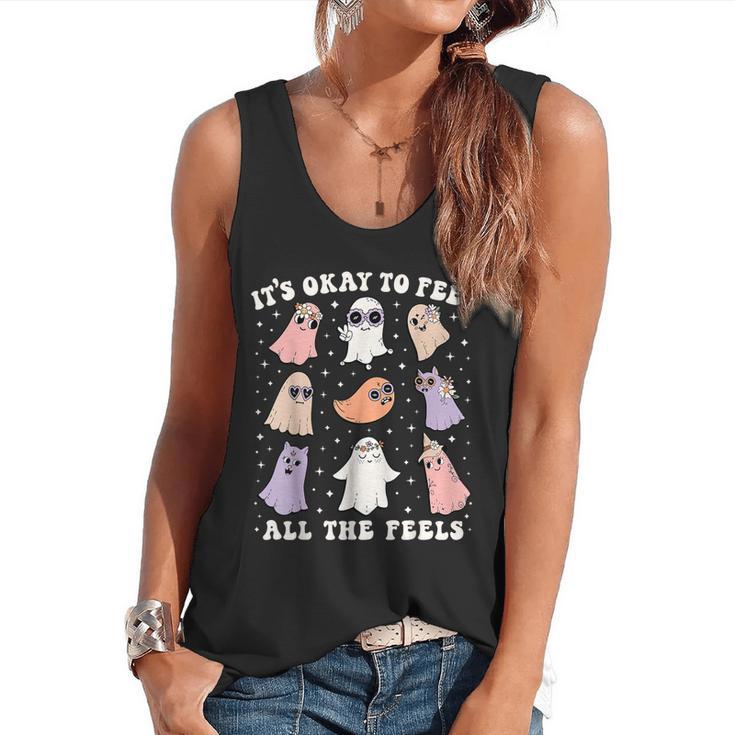 It’s Okay To Feel All The Feels Special Ed Teacher Halloween Flowy Tank
