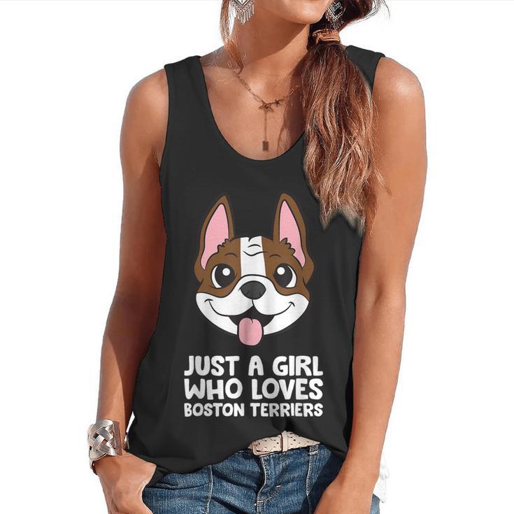 Just a Girl Who Loves Boston Terriers Flowy Tank