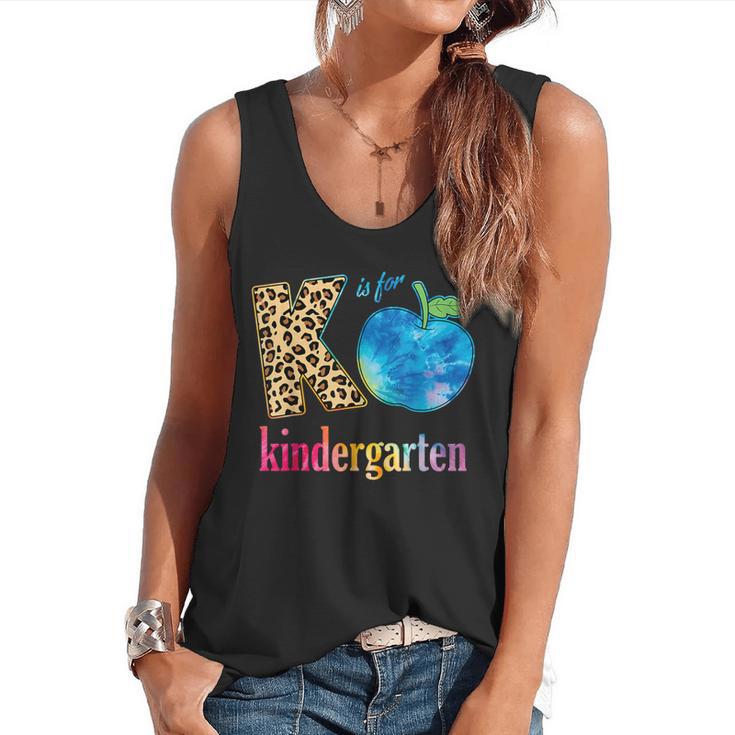 K Is For Kindergarten Teacher Tie Dye Back To School Kinder For Men Women Girls Kids Flowy Tank