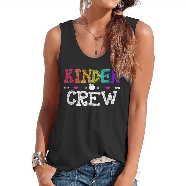 Kinder Crew Kindergarten Teacher 1st Day Of School Flowy Tank