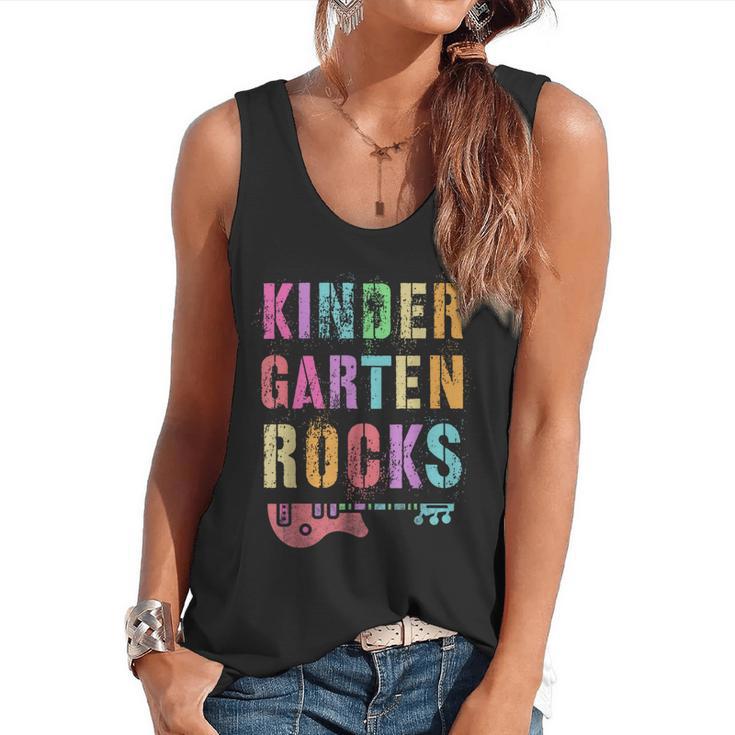 KINDERGARTEN ROCKS Teacher Crew Rock Star Kinder Team Flowy Tank