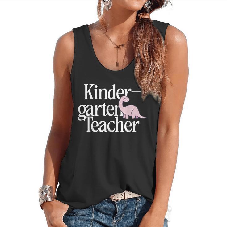 Kindergarten Teacher Dinosaur Back To School Flowy Tank